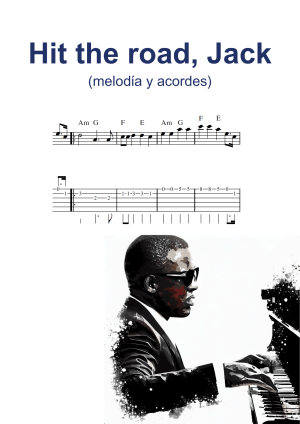 Hit the road, Jack - Ray Charles (melodía y acordes)